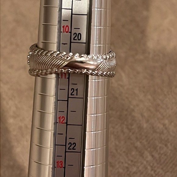 Judith Ripka Sterling Diamonique Wave Design Verona Ring Size 11 - Picture 8 of 9